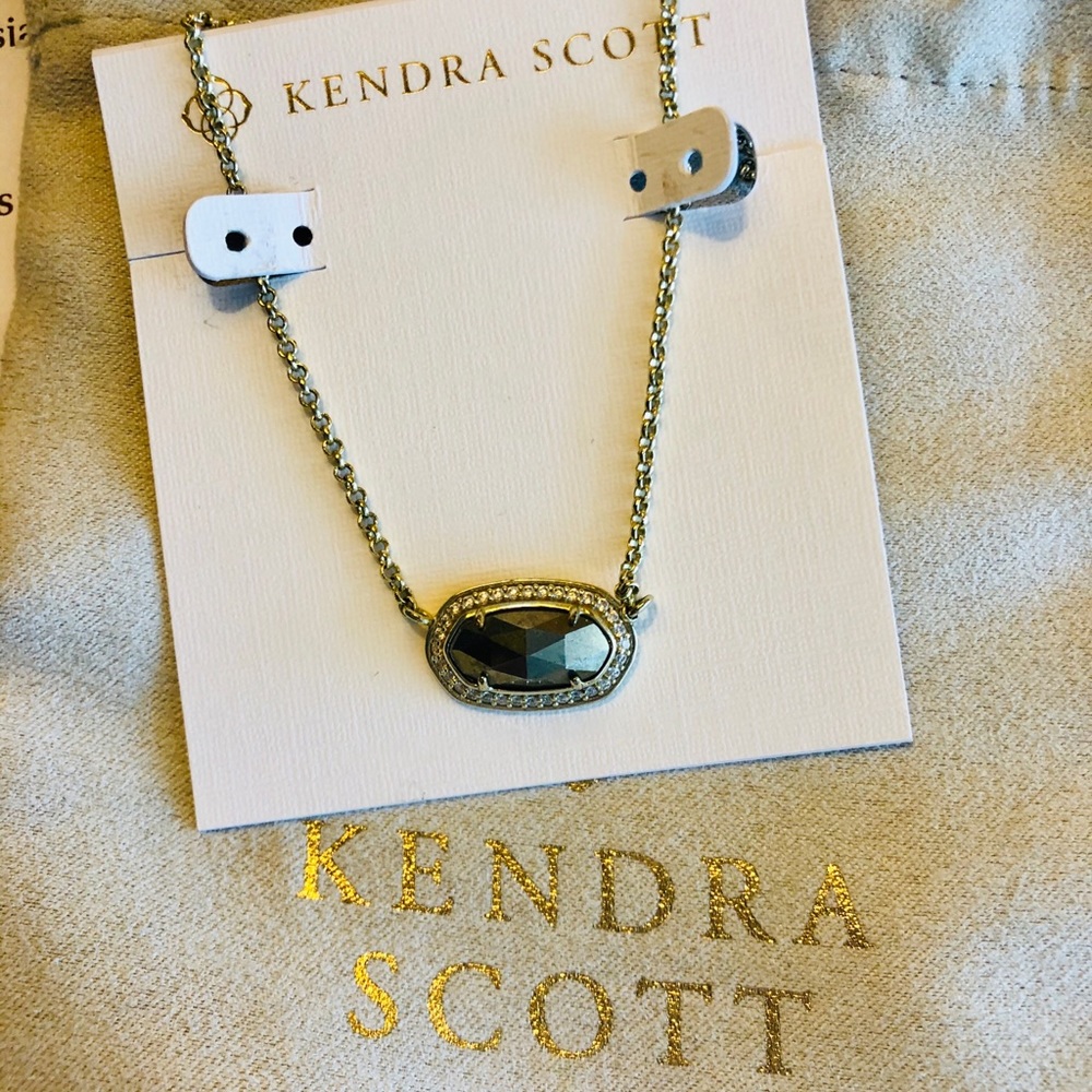 Kendra Scott Elisa necklace grey mirror